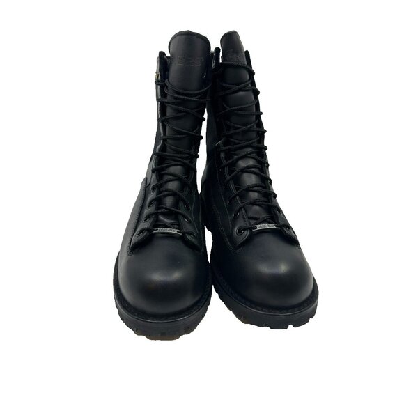 Bates Mens Leather Combat Boots Lace-up Gore Tex Size 8.5 US Black  02139 NEW - Picture 6 of 14